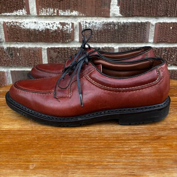 Allen Edmonds Wilbert Leather Mens 9.5 D Oxford Moc Shoes Like New - Picture 5 of 11